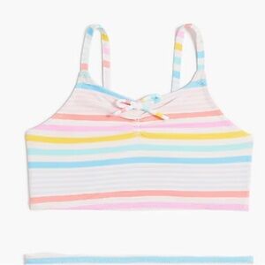 J crew girls striped bikini top